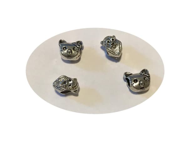 söta stort hål charms 4 pack katt lejon