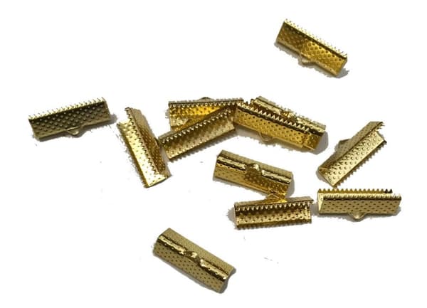 10 mm bandlås bandklämmor 46 st guld