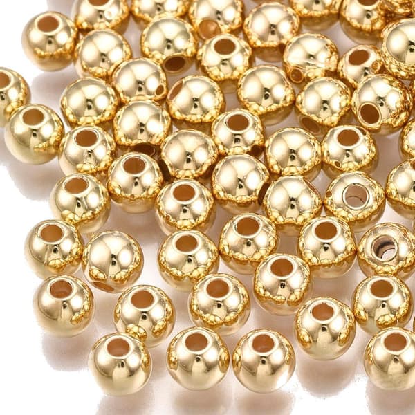 80 CCB guld rund 8 mm pärlor