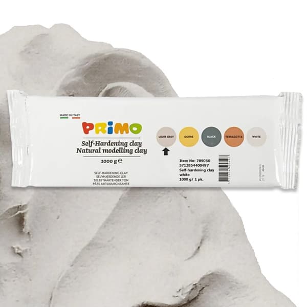 Modellera 1 kg Lufttorkande - Primo - Ljusgrå