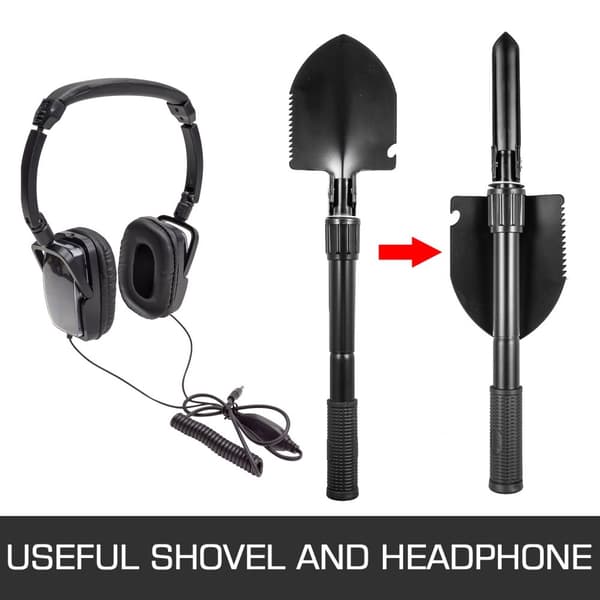 handhållen metalldetektor kit med hög precision, 2 detekteringslägen, LCD-skärm, vattentät design, 102-130 cm justerbar längd