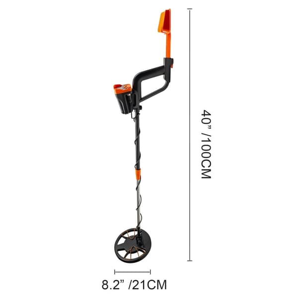 handhållen metalldetektor kit med hög precision, 2 detekteringslägen, LCD-skärm, vattentät design, 102-130 cm justerbar längd