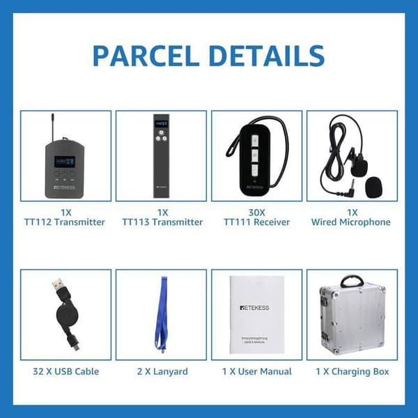 Retecess TT112 Wireless Tour Guide System, 200m, Factory Interpretation System, Modul - Navigation Box(30)