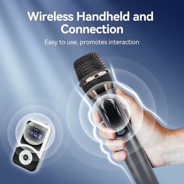 Retecess T131 Wireless Tour Guide System, 100m/328ft Audio Whisper, Mikrofon, 10 mottagare, 18 timmars standby