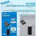 Miniatyrbild 5 av 6: Retecess TD166 personsökare trådlöst system, personsökare, SMS-funktion, LCD, PC-programvaruinställning, fabriksanropssystem