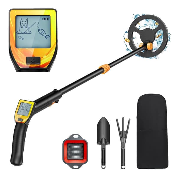 Børne Metal Detector, Vandtæt Søgekrog, Letvægts Design,Gul