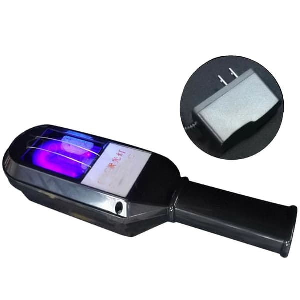 Genopladelig mineraldetektor, 8W effekt, 254nm bølgelængde,sort