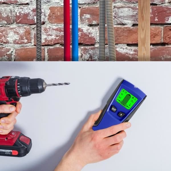 Velleman Digital dubbsökare, detekterar upp till 51 mm, metall/trä/kablar, inkl. batteri