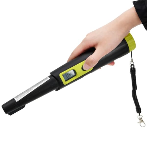 Metalldetektor pinpointer med LCD Display svart och gul