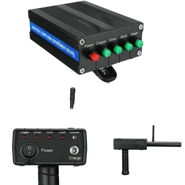 Handhållen skattsökare, maximal detektionsdjup 20 m, sökområde 1000 m, lättviktsdesign 2,9 kg,svart