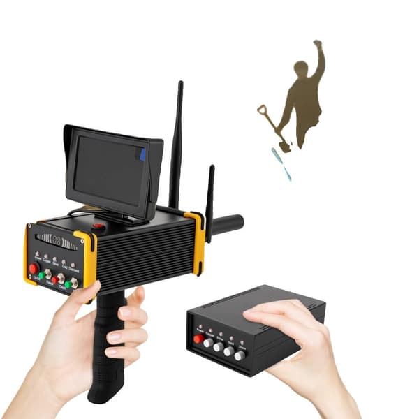 Handhållen metall detektor, 360° detektering, LCD-display