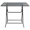 Pikkukuva 3 / 9: vidaXL Puutarhapöytä 80x80x72 cm laajennettu metalliverkko antrasiitti