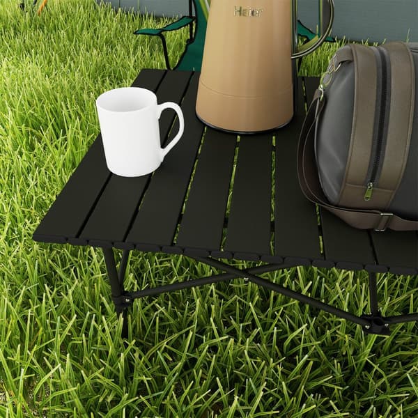 Campingbord, 95x55 cm, Sort