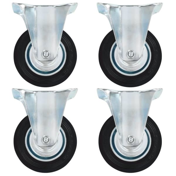 vidaXL Faste hjul 4 stk 100 mm