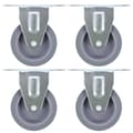 Miniatyrbilde 1 av 5: vidaXL Faste hjul 4 stk 75 mm