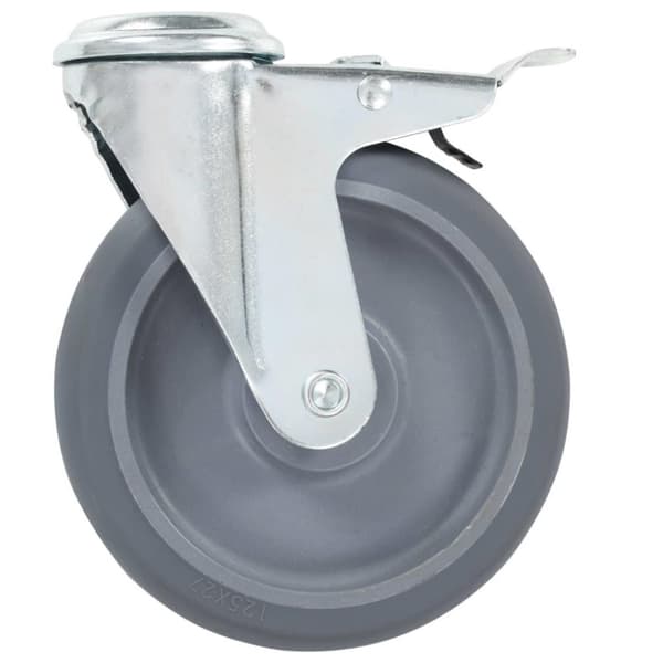 vidaXL drejehjul med bolthul og dobbelte bremser 4 stk. 125 mm