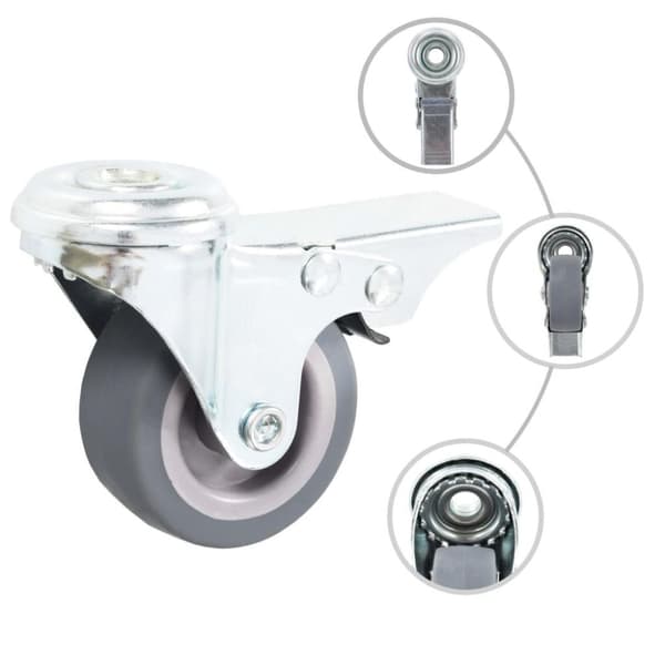vidaXL Rullapyörät pultinrei´illä 4 kpl 50 mm