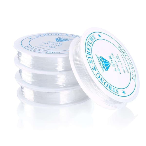 Smykkefremstilling: 5-Pack transparent elastisk tråd