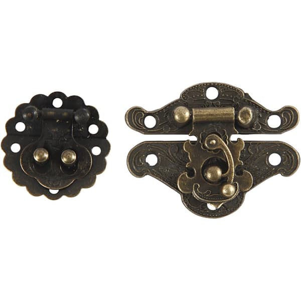 Minibeslag, str. 30-35 mm, antik guld, 10 sæt/ 1 pk.