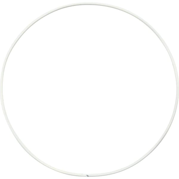 Metallring Vitlackerad - Ø15 cm - 10 st