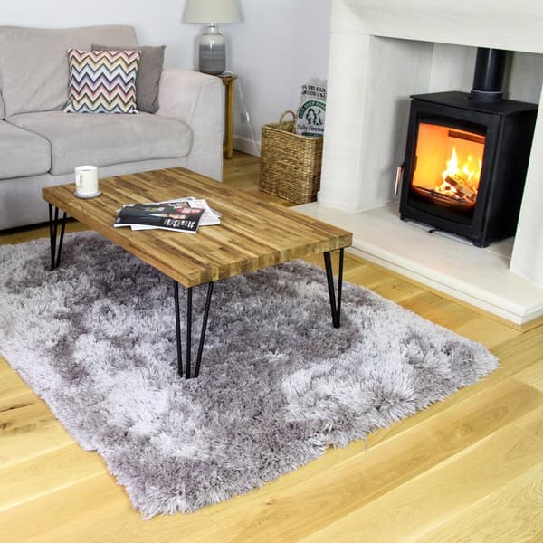 4 x 71 cm Hårnålben (Hairpin) SkiSki Legs™ bordben / stolben, 3 stænger á 10 mm i stål & gulvbeskytter
