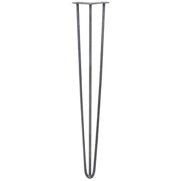 4 x 71 cm Hårnålben (Hairpin) SkiSki Legs™ bordben / stolben, 3 stænger á 10 mm i stål & gulvbeskytter