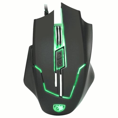 Sades Q7 USB Optisk Gamingmus Med LED, 7 Knappar