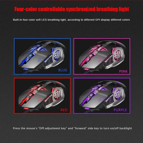 Apedra iMICE A8 Hög Precision Gamingmus USB 6 knappar 3200 DPI