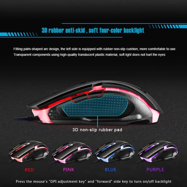 Apedra iMICE A9  USB 6 knappar 3200 DPI