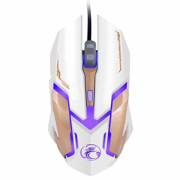iMICE V6 Hög Precision Gamingmus USB 6knappar 3200 DPI Svart
