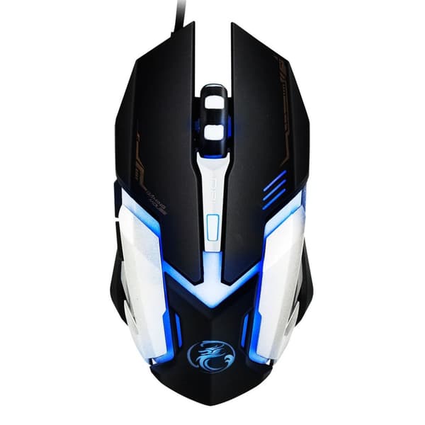 iMICE V6 Hög Precision Gamingmus USB 6knappar 3200 DPI Svart