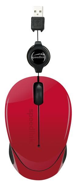 SpeedLink - Beenie Mobile Mouse Wired USB /Red