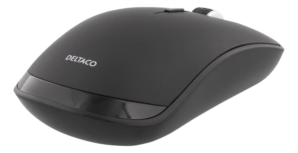 DELTACO langaton hiiri, hiljaiset painikkeet, Bluetooth, 125Hz, musta