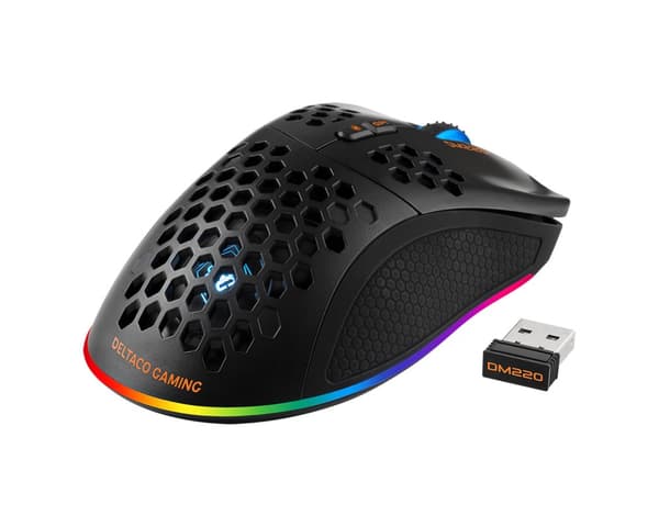DM220 Trådlös RGB Gamingmus Ultralätt - Svart