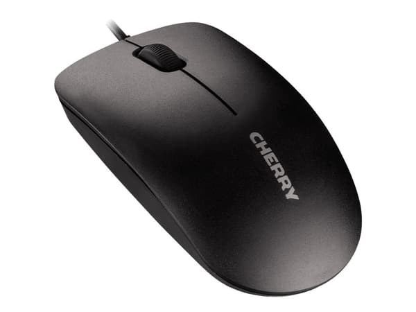 CHERRY MC 1000 - Mus - höger- och vänsterhänta - optisk - 3 knappar - kabelansluten - USB - svart