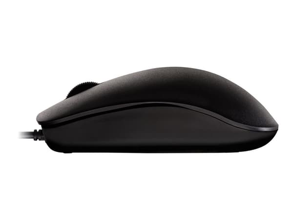 CHERRY MC 1000 - Mus - höger- och vänsterhänta - optisk - 3 knappar - kabelansluten - USB - svart