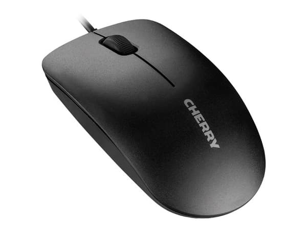 CHERRY MC 1000 - Mus - höger- och vänsterhänta - optisk - 3 knappar - kabelansluten - USB - svart Svart