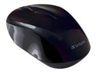 Verbatim Wireless Mouse GO NANO - Mus - optisk - trådlös - RF - trådlös USB-mottagare - svart