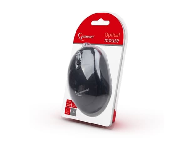Gembird MUS-U-01, Molempikätinen, Optinen, USB A-tyyppi, 1000 DPI, Musta