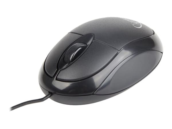 Gembird MUS-U-01, Molempikätinen, Optinen, USB A-tyyppi, 1000 DPI, Musta