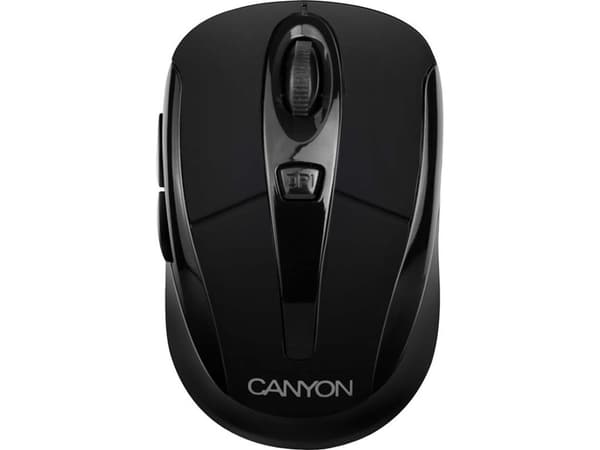 Canyon CNR-MSOW06B, Optisk, RF Trådlös, 1600 DPI, Svart