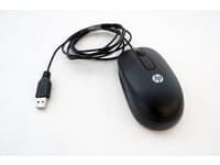 HP - Mus - laser/optisk - 3 knappar - kabelansluten - USB - jacksvart
