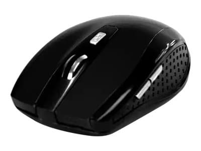 Media-Tech Raton Pro MT1113K - Mus - höger- och vänsterhänta - optisk - 5 knappar - trådlös - 2.4 GHz - trådlös USB-mottagare - svart