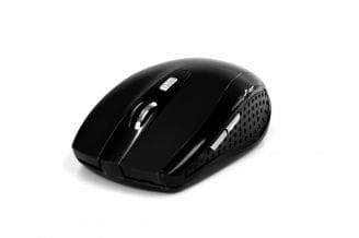 Media-Tech Raton Pro MT1113K - Mus - höger- och vänsterhänta - optisk - 5 knappar - trådlös - 2.4 GHz - trådlös USB-mottagare - svart