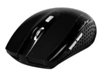Media-Tech Raton Pro MT1113K - Mus - höger- och vänsterhänta - optisk - 5 knappar - trådlös - 2.4 GHz - trådlös USB-mottagare - svart Svart