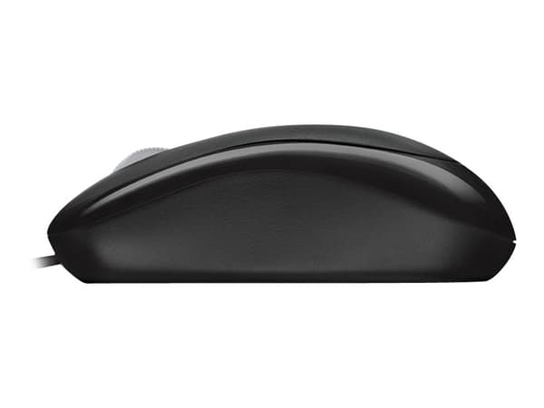 Microsoft Basic Optical Mouse - Mus - høyre- og venstrehåndet - optisk - 3 knapper - kablet - USB - svart