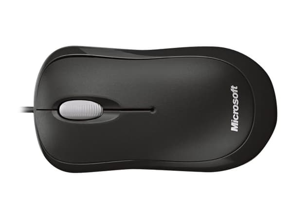 Microsoft Basic Optical Mouse - Mus - høyre- og venstrehåndet - optisk - 3 knapper - kablet - USB - svart
