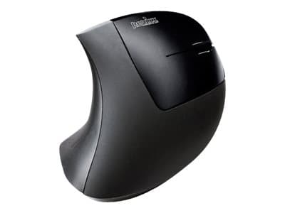 Perixx PERIMICE-713 - Vertikal mus - høyrehendt - optisk - 5 knapper - trådløs - 2.4 GHz - USB trådløs mottaker - svart
