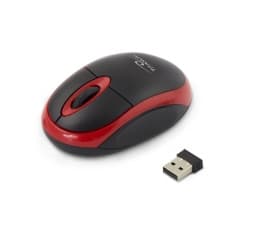 Titanum VULTURE - Mus - optisk - 3 knappar - trådlös - 2.4 GHz - trådlös USB-mottagare - röd
