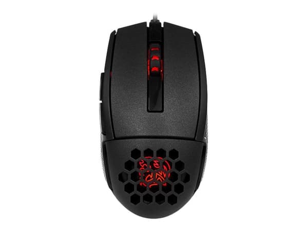 Tt eSPORTS VENTUS R - Mus - höger- och vänsterhänta - optisk - 5 knappar - kabelansluten - USB - svart
